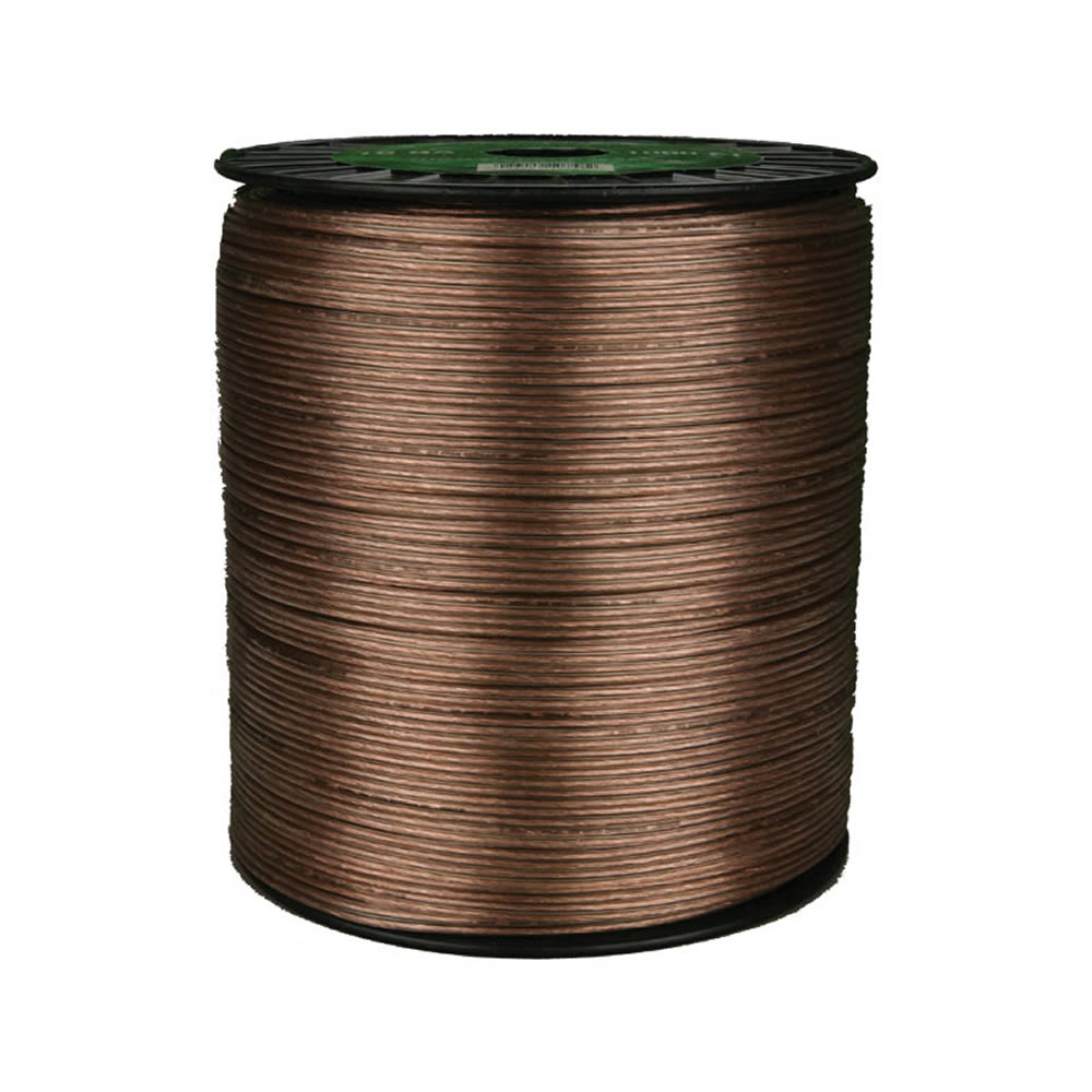 Install Bay Speaker Wire 16 Gauge All Copper Clear Coil - 500 ft - SW16-500