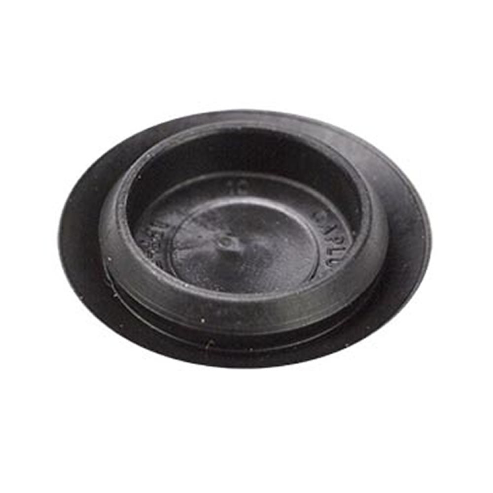 Install Bay 1inch Hole Plug Flush Black 17/16inch Head Diameter - 100PK - IBHPLUG1