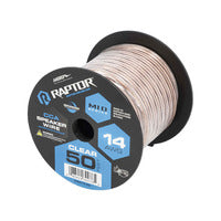 Raptor Vice Series CCA Speaker Wire | 14GA | 50 ft. | Clear - RSW14-50
