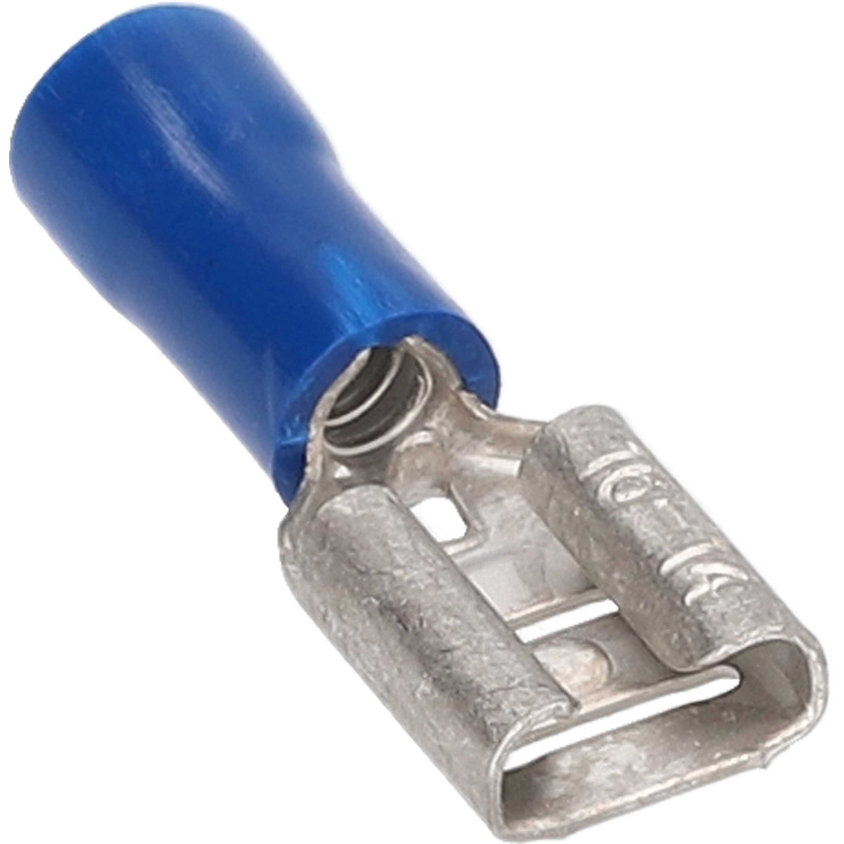 Install Bay Blue Vinyl Female Quick Disconnect 16-14 Gauge .250 - BVFD250