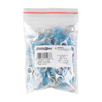 Install Bay Blue Nylon Ring Terminal 16-14 Gauge 5/16 in - Pack of 100 - BNRT516