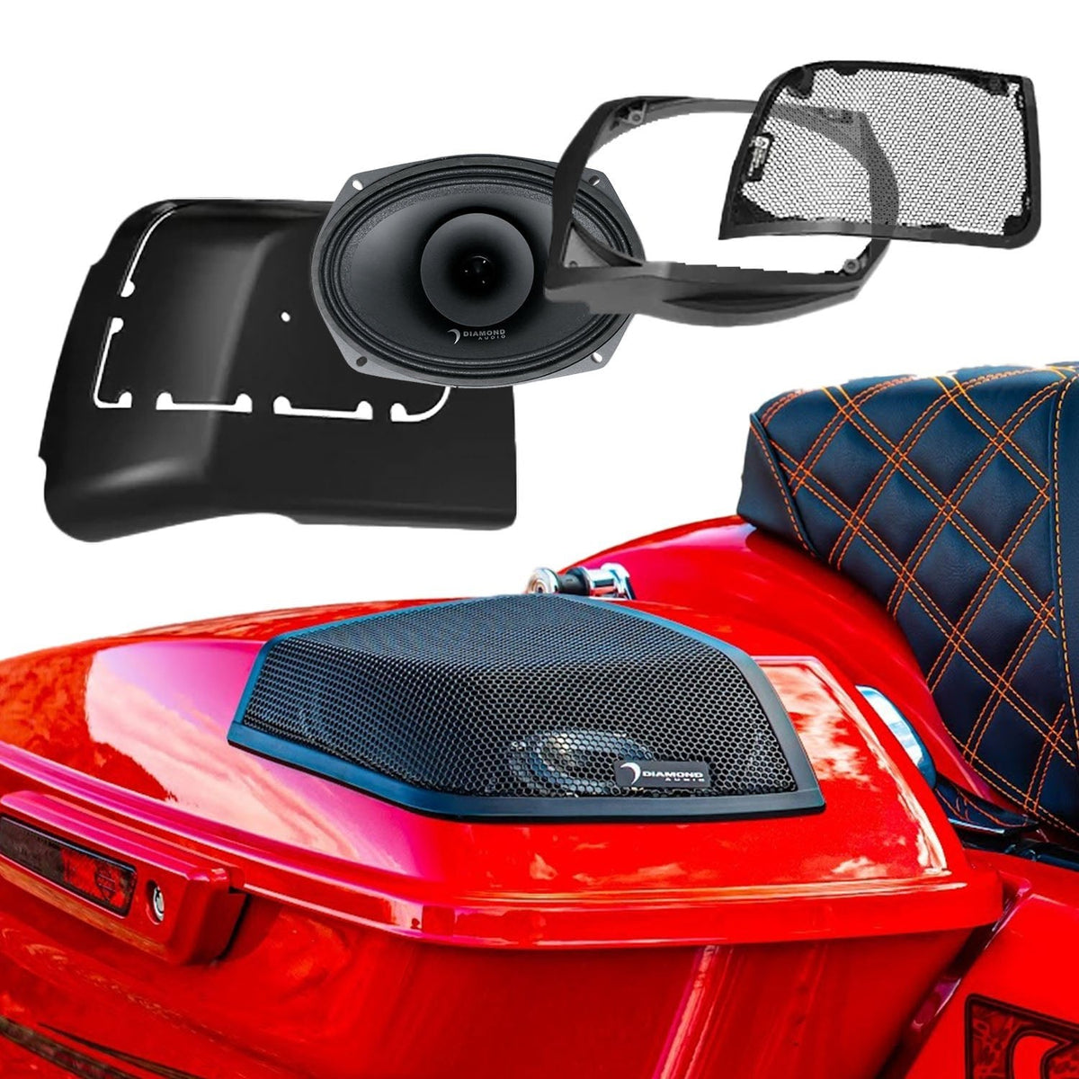 Diamond Audio 2014-2023 Harley Davidson® Cut In Lid Kit with MP692 (2Ω) Speakers - MSMP692LK