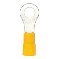 Install Bay Yellow Vinyl Ring Terminal 12-10 Gauge 1/4 in Package of 100 - YVRT14