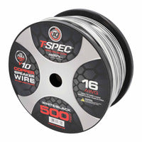 T-Spec V10 OFC Speaker Wire | 16 AWG | 500 ft. | White/Black - V10SW16500-WB