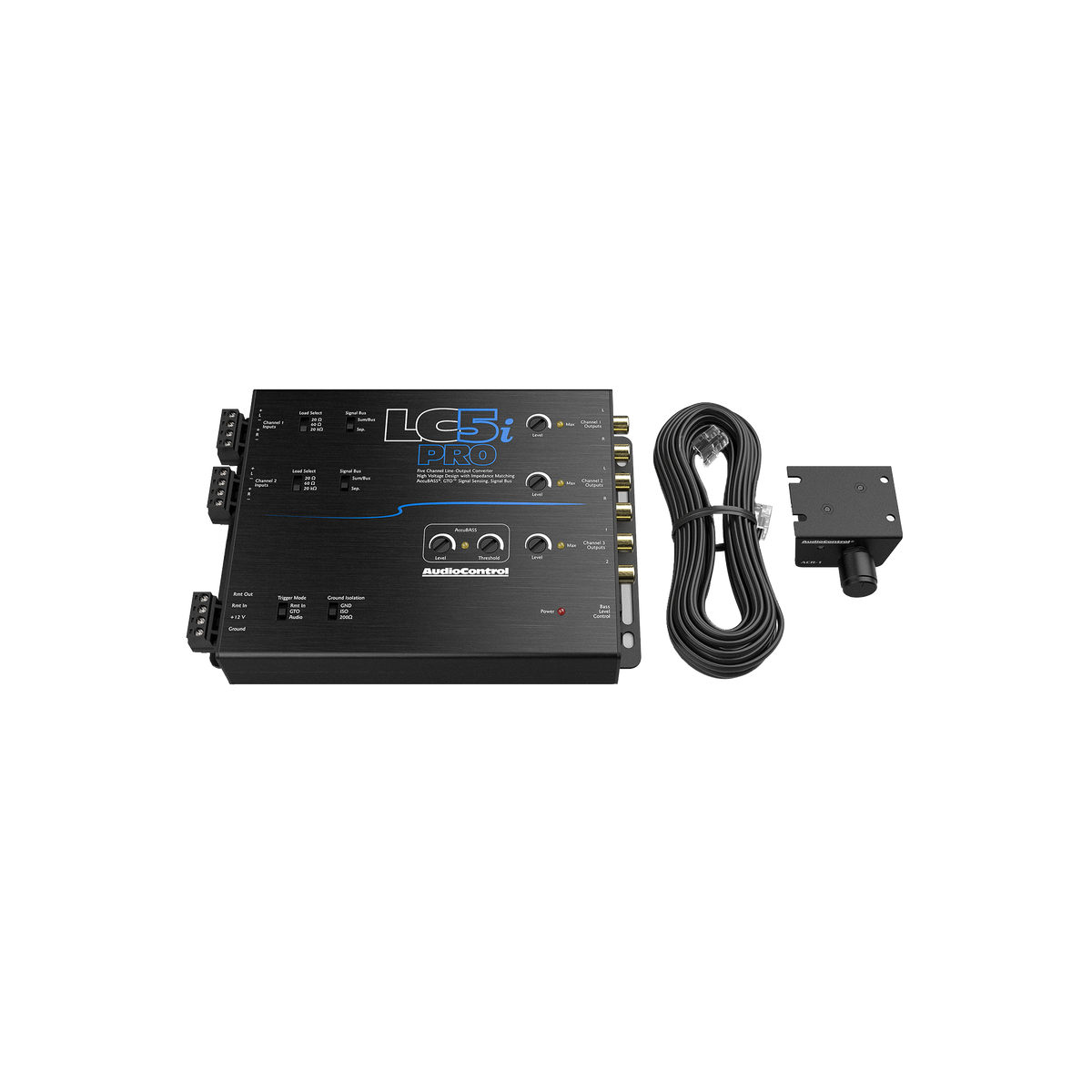 AudioControl LC5iPRO 5-Channel Line Output Converter w/AccuBASS & ACR-1 Remote