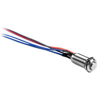 Install Bay Silver 12MM Round Illuminated Latching Switch Blue Qty 2 - LS12B-2