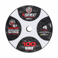 T-Spec V10 OFC Tinned Ground Wire | 4 AWG | 100 ft. | Black - V10GW-4100