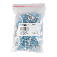 Install Bay Blue Nylon Ring Terminals 16-14 GA 3/8 inch - Package of 100 - BNRT38