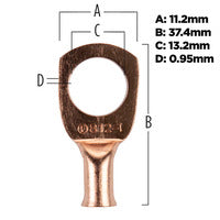 Install Bay Copper Uninsulated Ring Terminal 8 Gauge 1/2 inch - CUR812