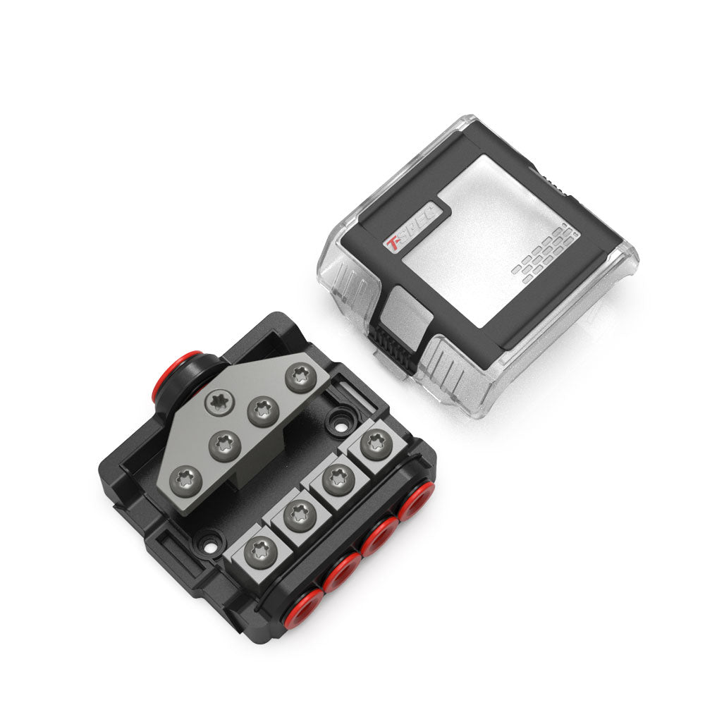T-Spec MANL Fuse Distribution Block | 1/0-4 AWG In, (4) 4/8 AWG Out - VFDB4