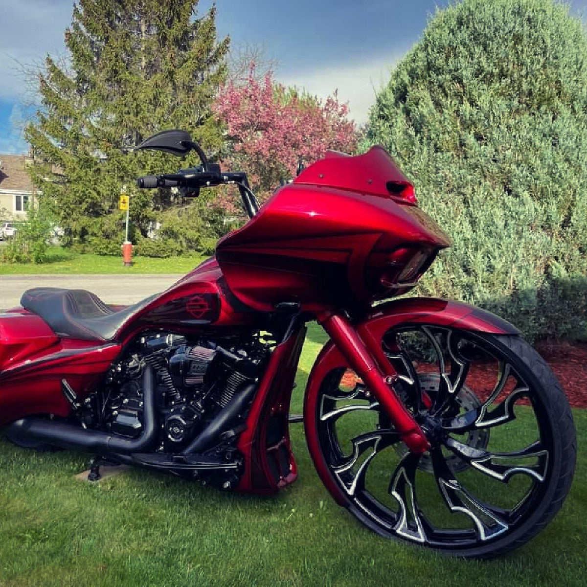 Guinzu 3D Harley Black Double Cut Wheels