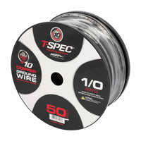 T-Spec V10 OFC Tinned Ground Wire | 1/0 AWG | 50 ft. | Black - V10GW-1050