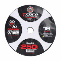 T-Spec V10 OFC Speaker Wire | 16 AWG | 250 ft. | Black - V10SW16250-BK