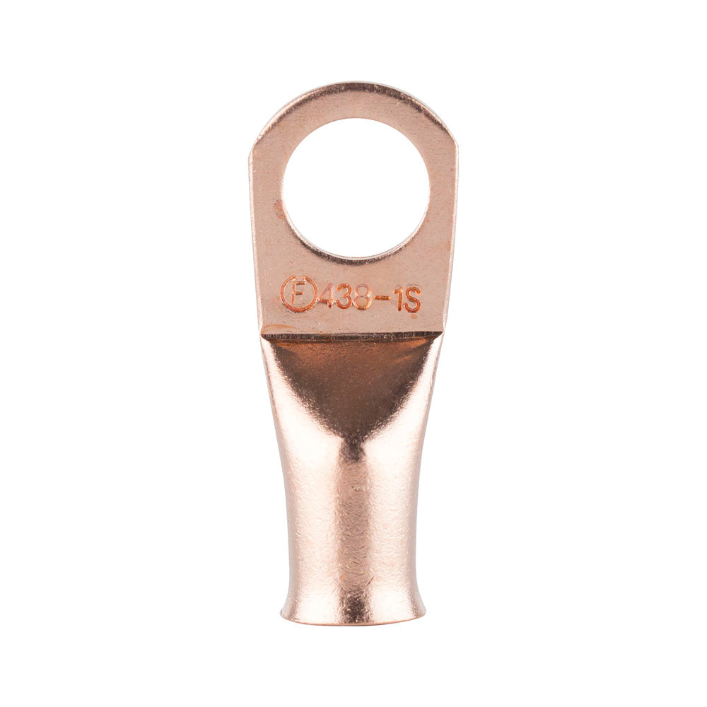 Install Bay Copper Uninsulated Ring Terminal 4 Gauge 3/8 inch - CUR438