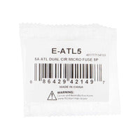 Install Bay 5 Amp Atl Dual Circuit Micro Fuses - 5 PK - E-ATL5