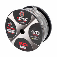 T-Spec V12 OFC Ground Wire | 1/0 AWG | 50 ft. | Black - V12GW-1050