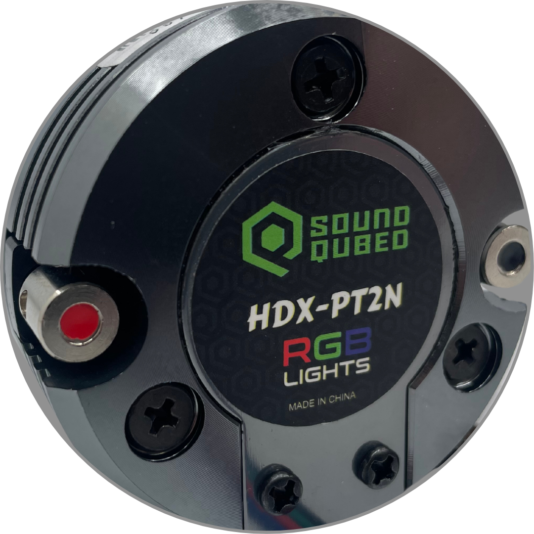 SoundQubed 1.6" HDX-PT2N Compression Neodymium Super Bullet Tweeter with RGB LED Light