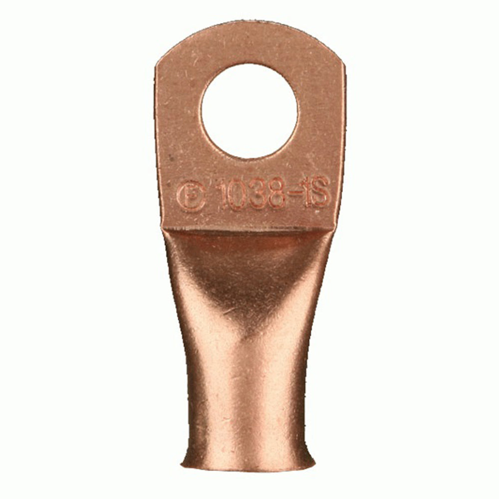 Install Bay Copper Uninsulated Ring Terminal 8 Gauge #10 Package of 25 - CUR810