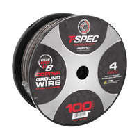T-Spec V8GT OFC Power Wire | 4 AWG | 100 ft. | Black - V8GT4BK-100