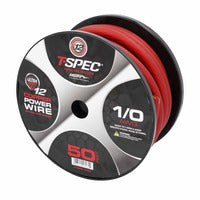 T-Spec V12 OFC Power Wire | 1/0 AWG | 50 ft. | Red - V12PW-1050