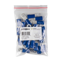 Install Bay Blue Vinyl Ring Terminal 6 Gauge 1/4 Inch - Package of 25 - BVRT614