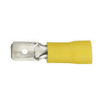 Install Bay Yellow Vinyl Male Quick Disconnect 12-10 Gauge .250 - YVMD250