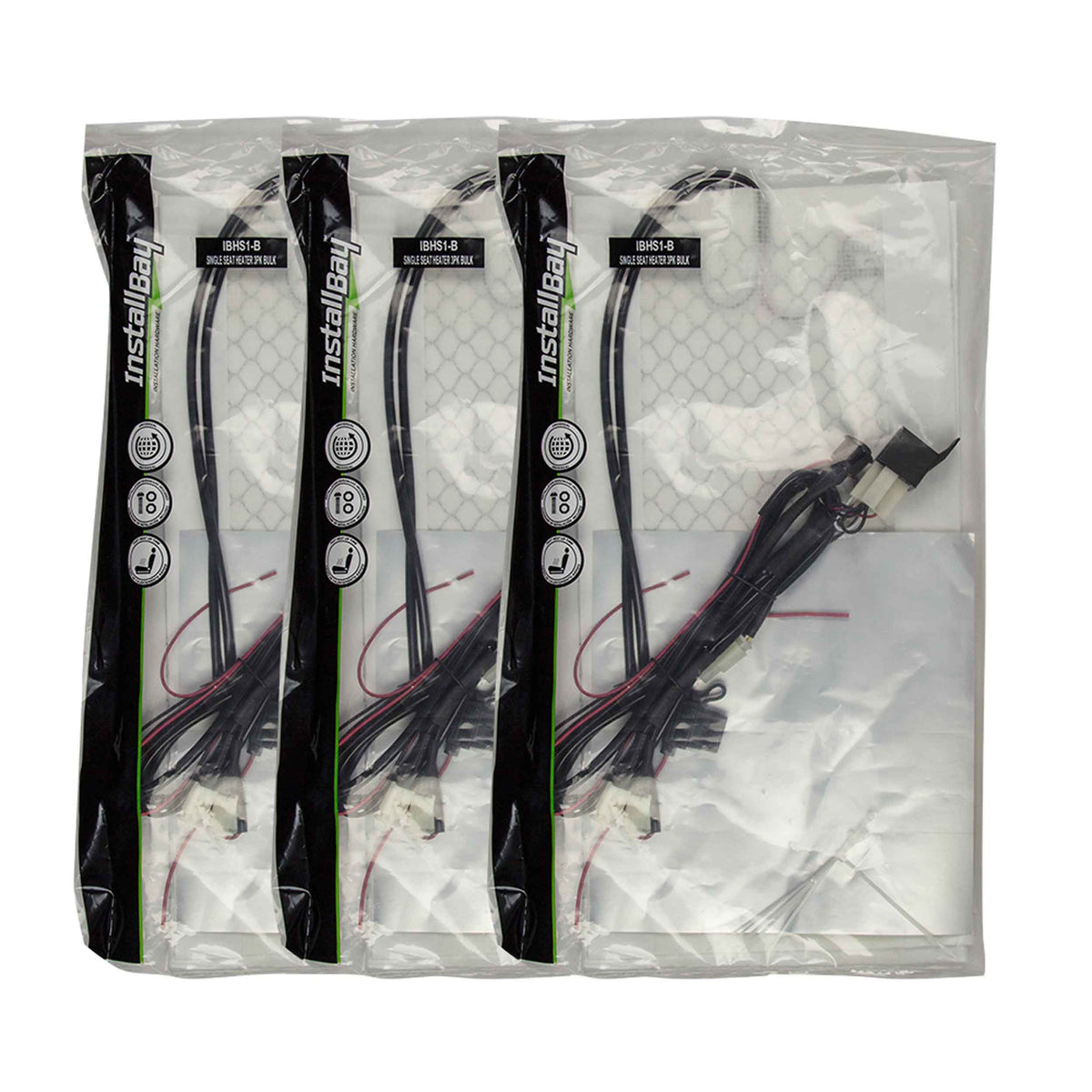 Install Bay 3 PACK BULK - SINGLE SEAT HEATER w/ ILLUM 3 POS SWITCH - IBHS1-B