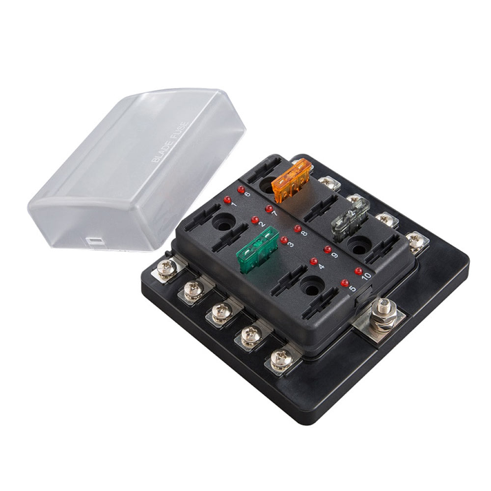 Install Bay Fuse Block ATC With Indicating LEDs - Screw Terminals - BLR-I-510