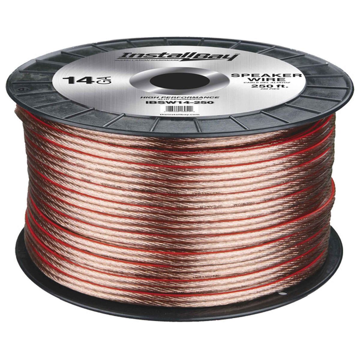 Install Bay CCA Value Line Speaker Wire 14GA Clear - 250 Foot Coil - IBSW14-250