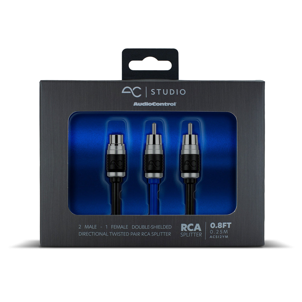 AudioControl AC Studio ACSI2YM 2 Male - 1 Female Double-Shielded Directional Twisted Pair RCA Y Splitter