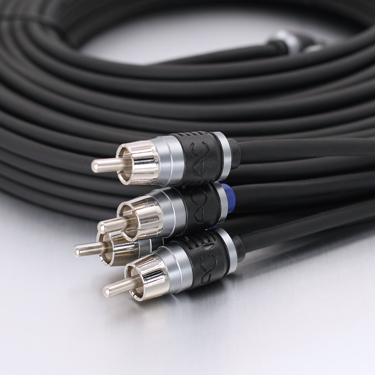 AudioControl AC Studio 4-Channel Double-Shielded Directional Twisted Pair RCA Interconnect (12ft - 20ft)
