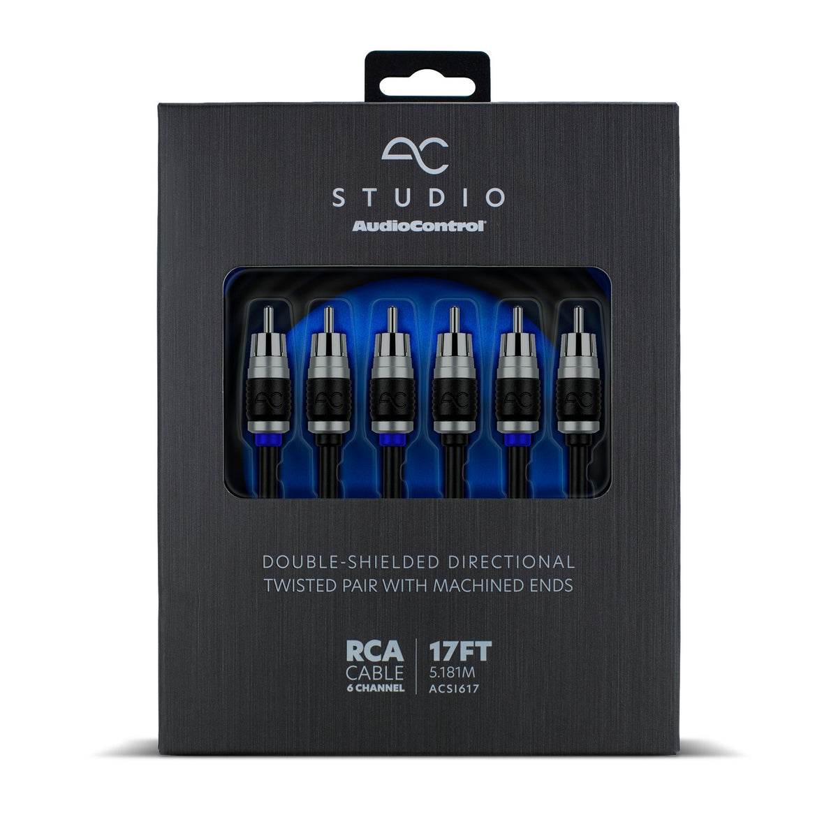 AudioControl AC Studio 6-Channel Double-Shielded Directional Twisted Pair RCA Interconnect (12ft - 17ft)
