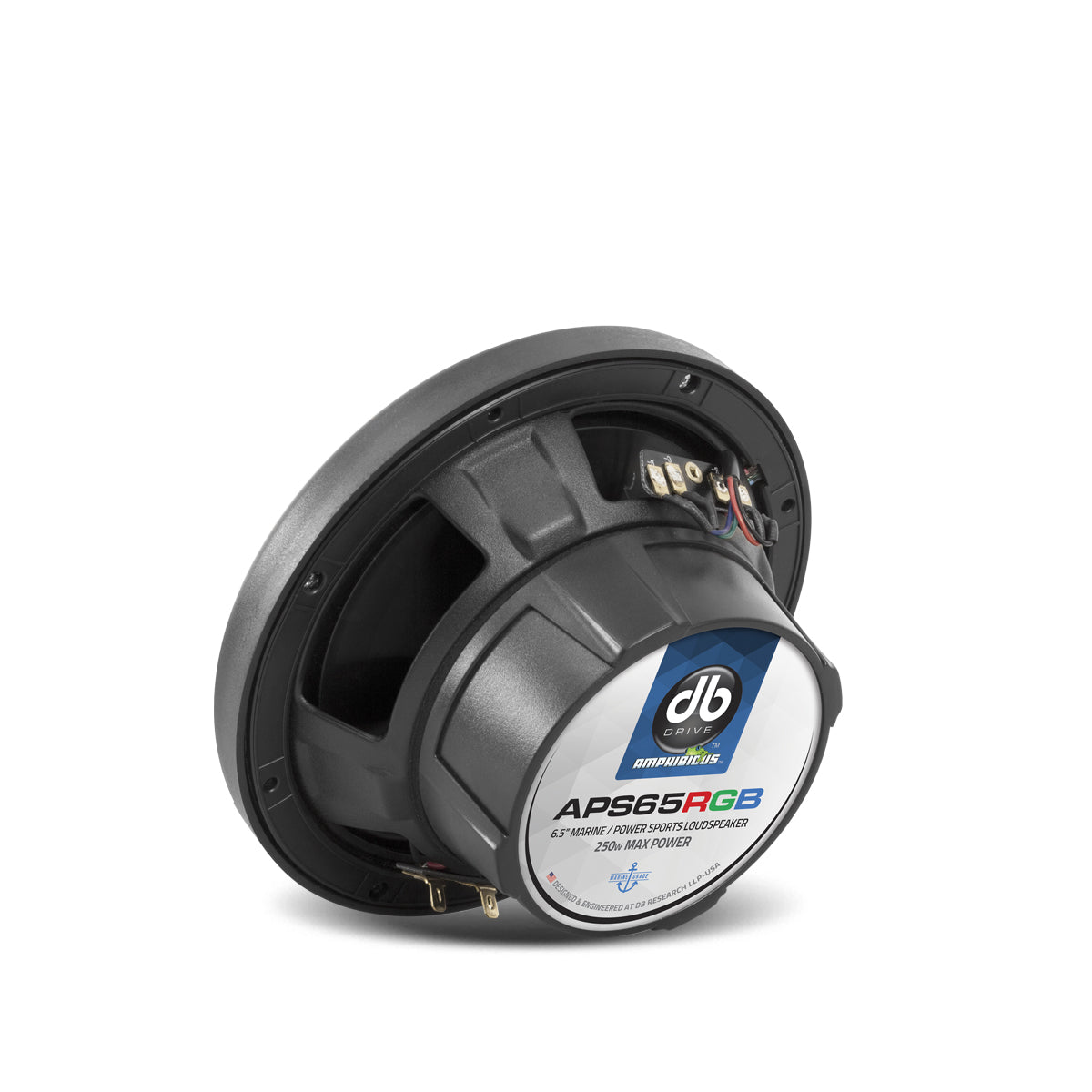 DB Drive APS65RGB : 6.5" 2-Way Marine Loudspeakers W/RGB Accent Lighting (Black) (1 Pair)