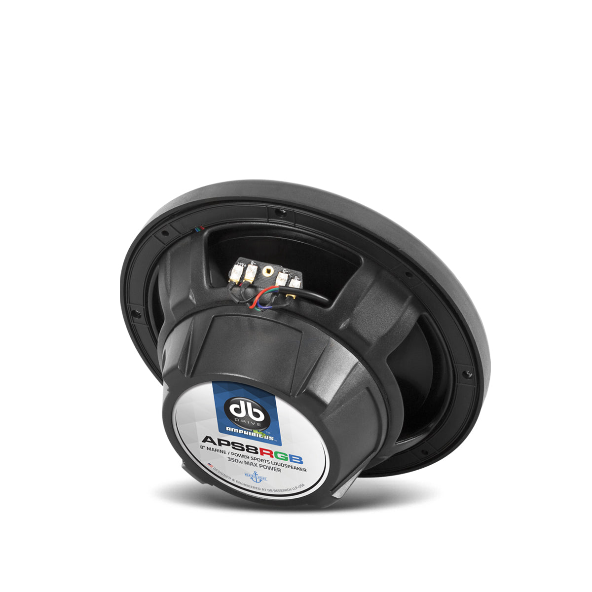 DB Drive APS8RGB : 8" 2-Way Marine Loudspeakers W/RGB Accent Lighting (Black) (1 Pair)