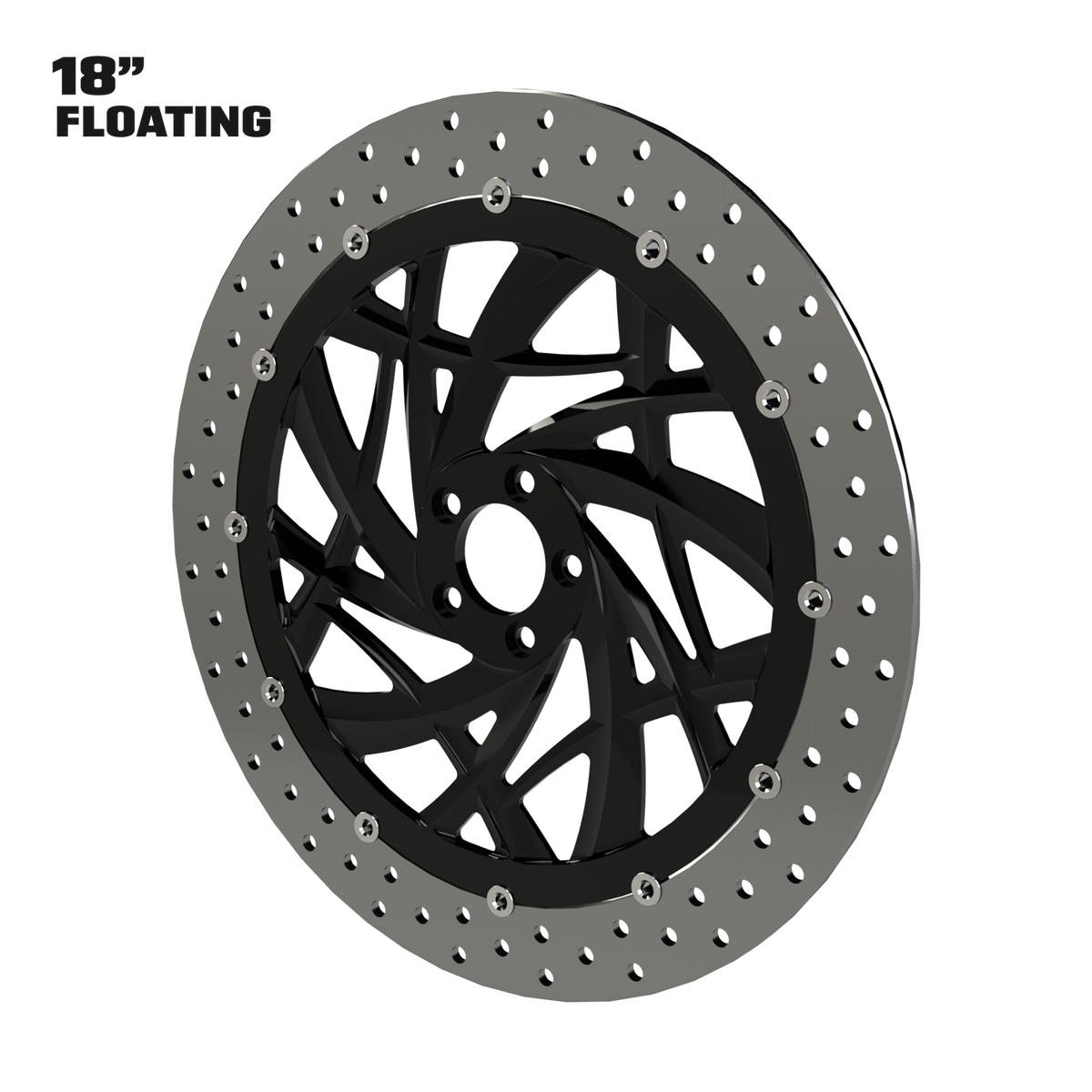Astro 18" floating rotor in black