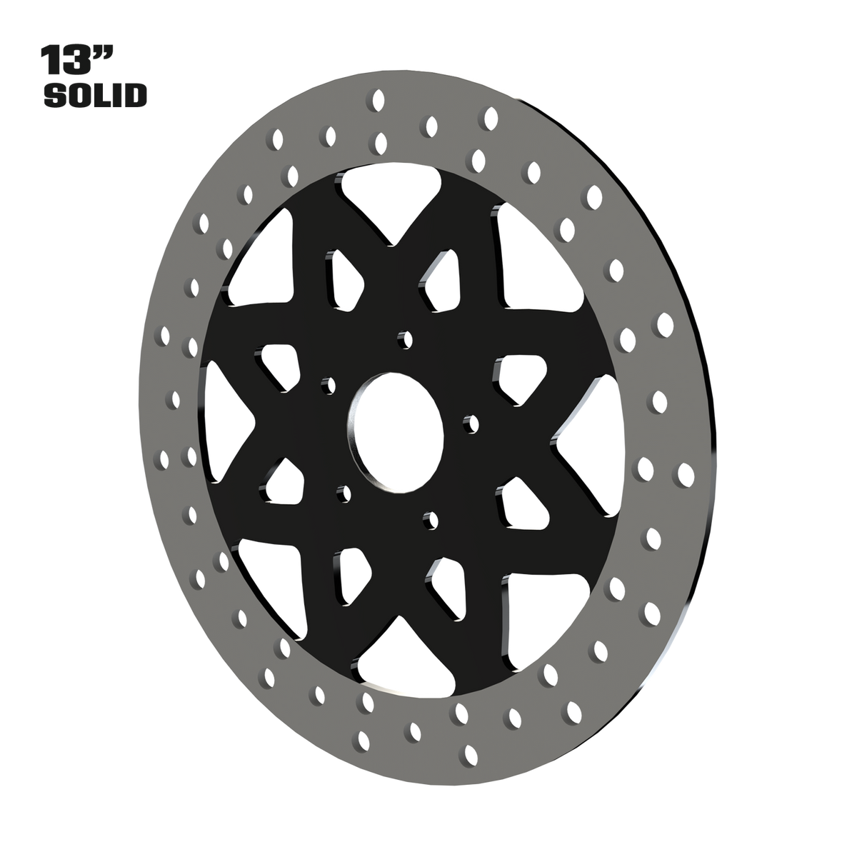 Aurora 13" Solid Rotor in Black