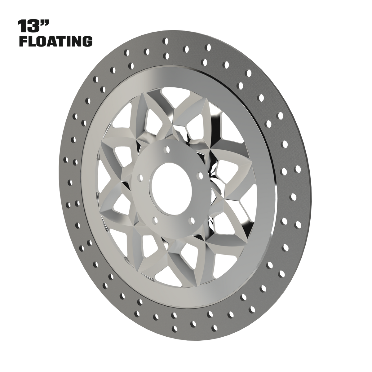 Aurora 13" Floating Rotor in Black
