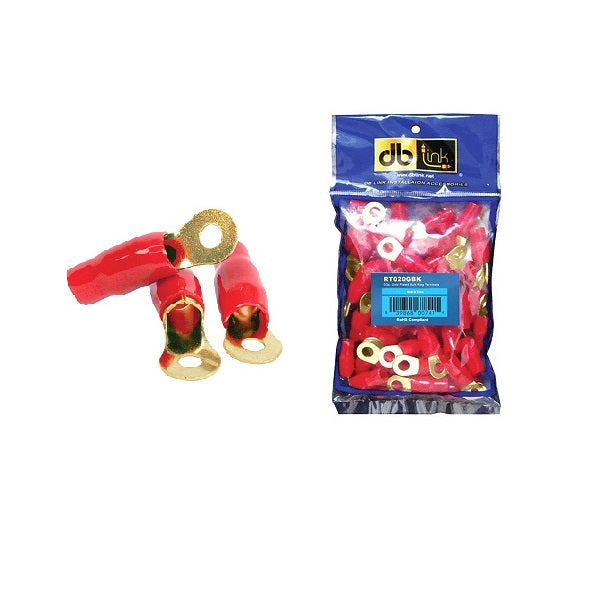 DB Link RT020TGR : 20/BAG - RED - GOLD - ANTI-THEFT 24K