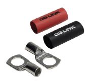 DB Link MKMRT8 : 8 Ga.Tinned Terminal with 4/blister+giftbox with 2RED/2BLACK heat shrink 5/16"