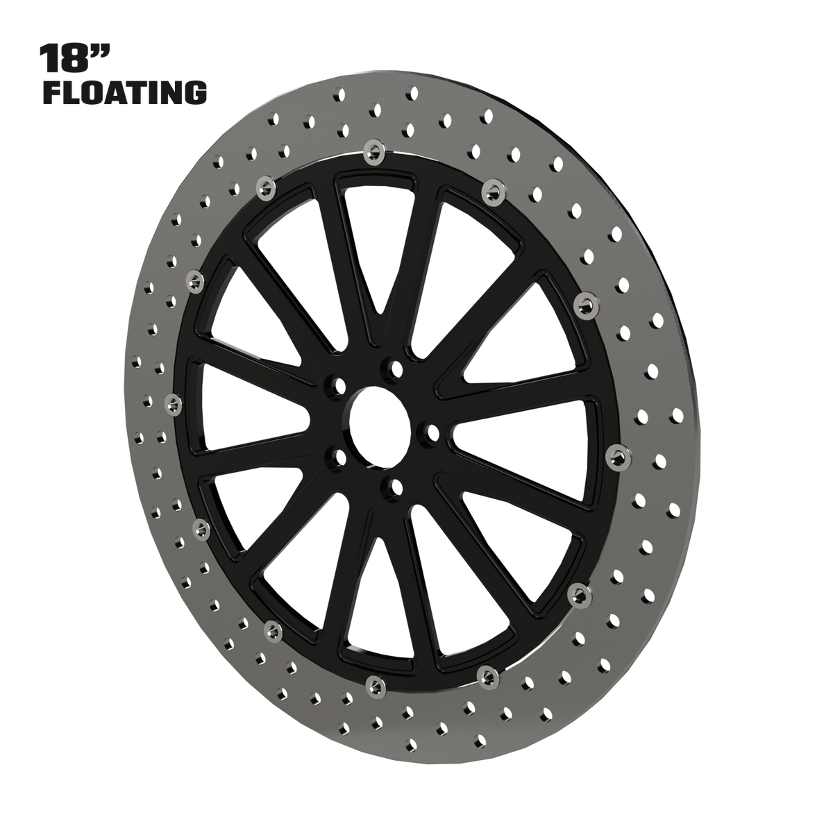 Centerfold 18" floating rotor in black