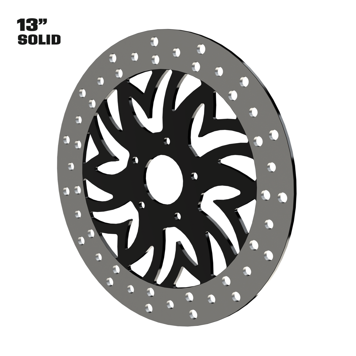 Crusade 13" Solid Rotor in Black