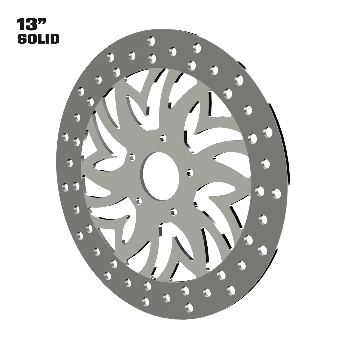 Crusade 13" Solid Rotor in Polished