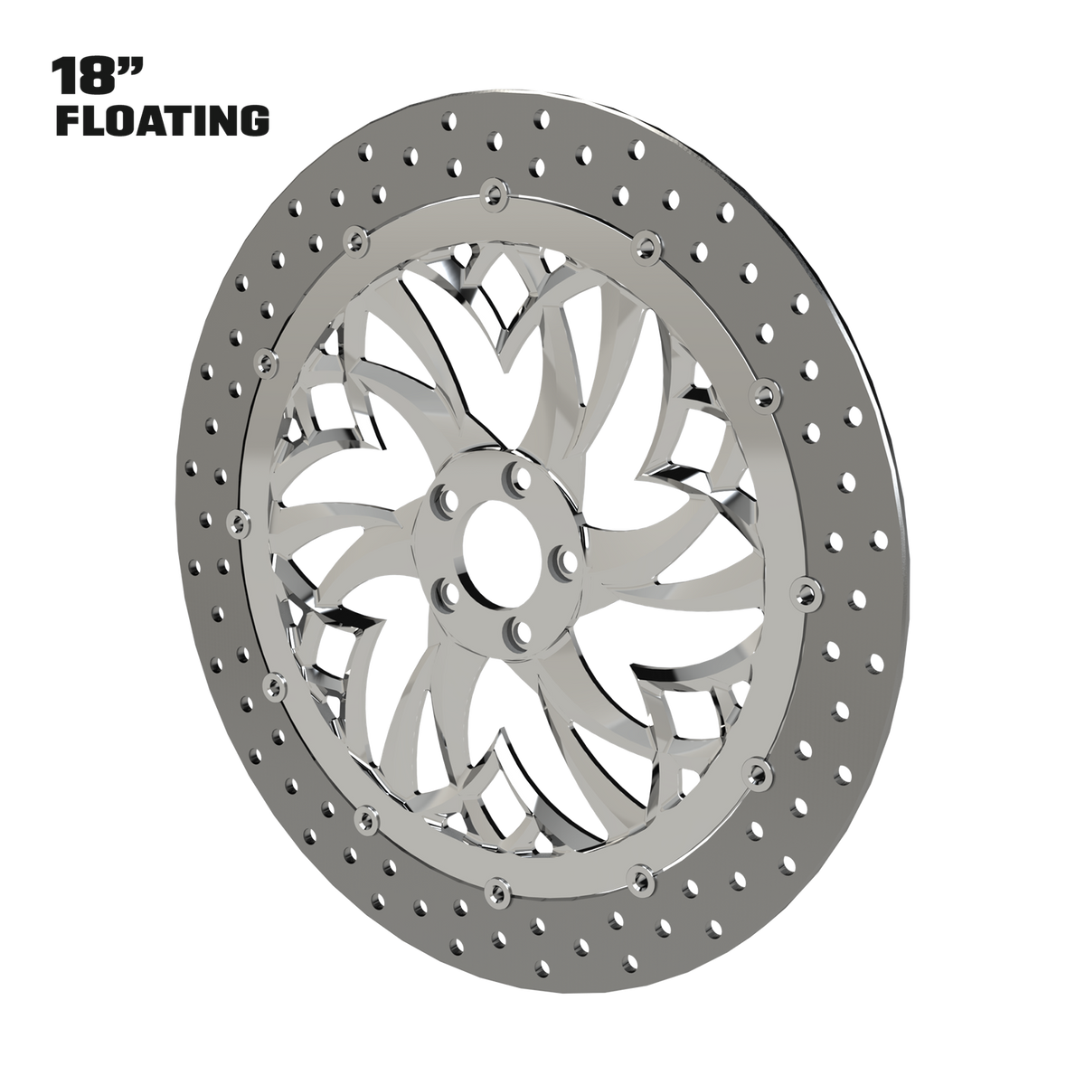 Crusade 18" Floating Rotor in Polished