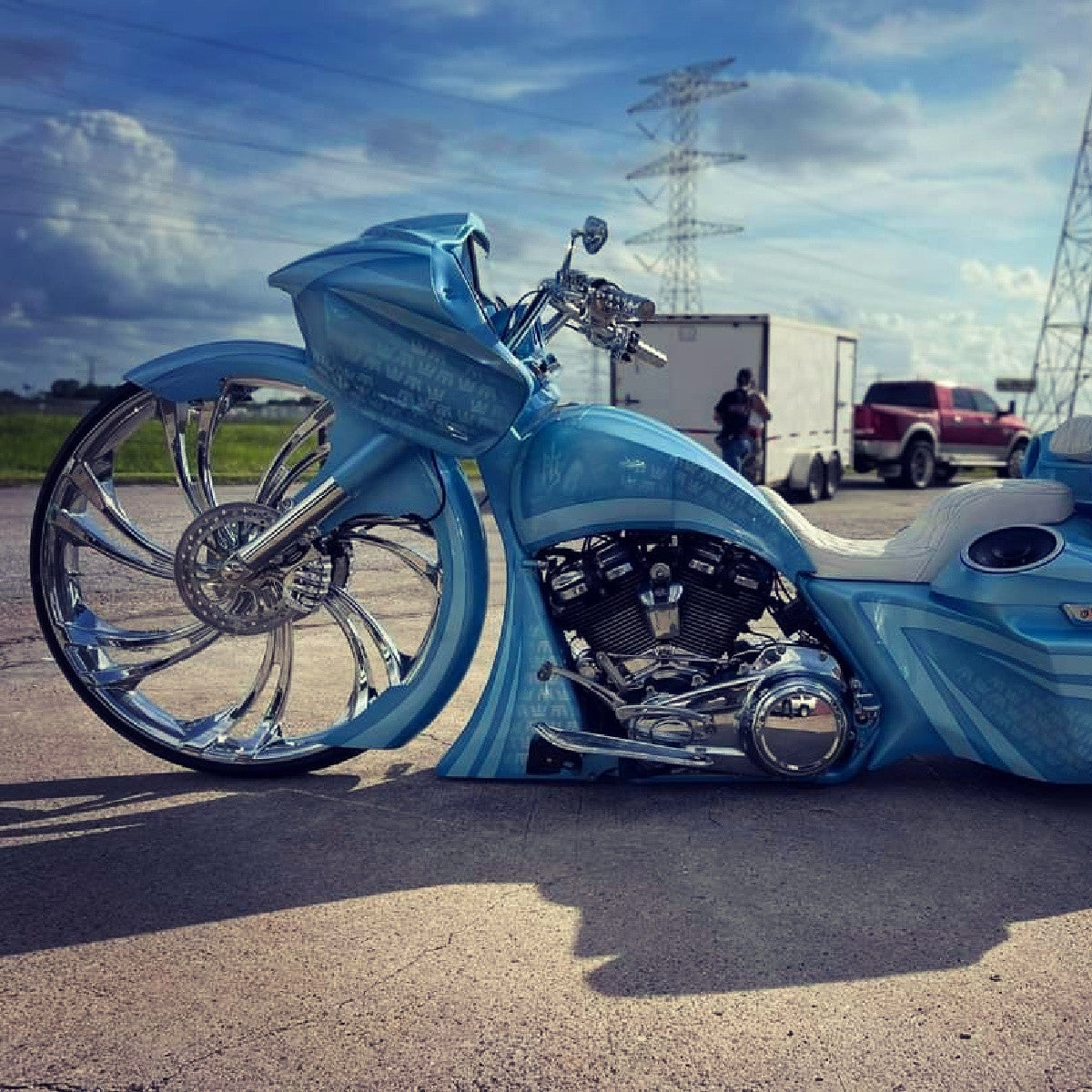 V Arm 3D Harley Chrome Wheels