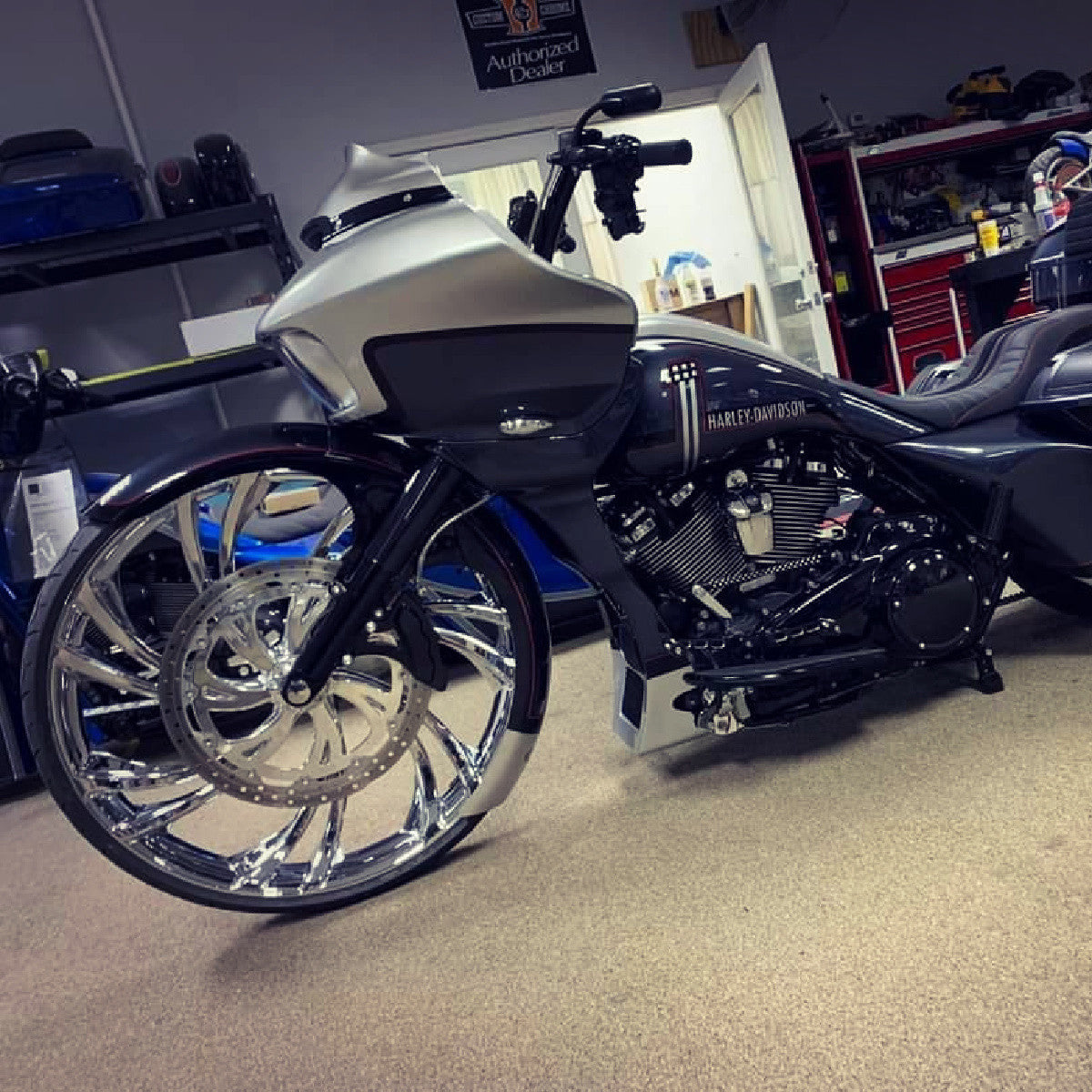 V Arm 3D Harley Chrome Wheels