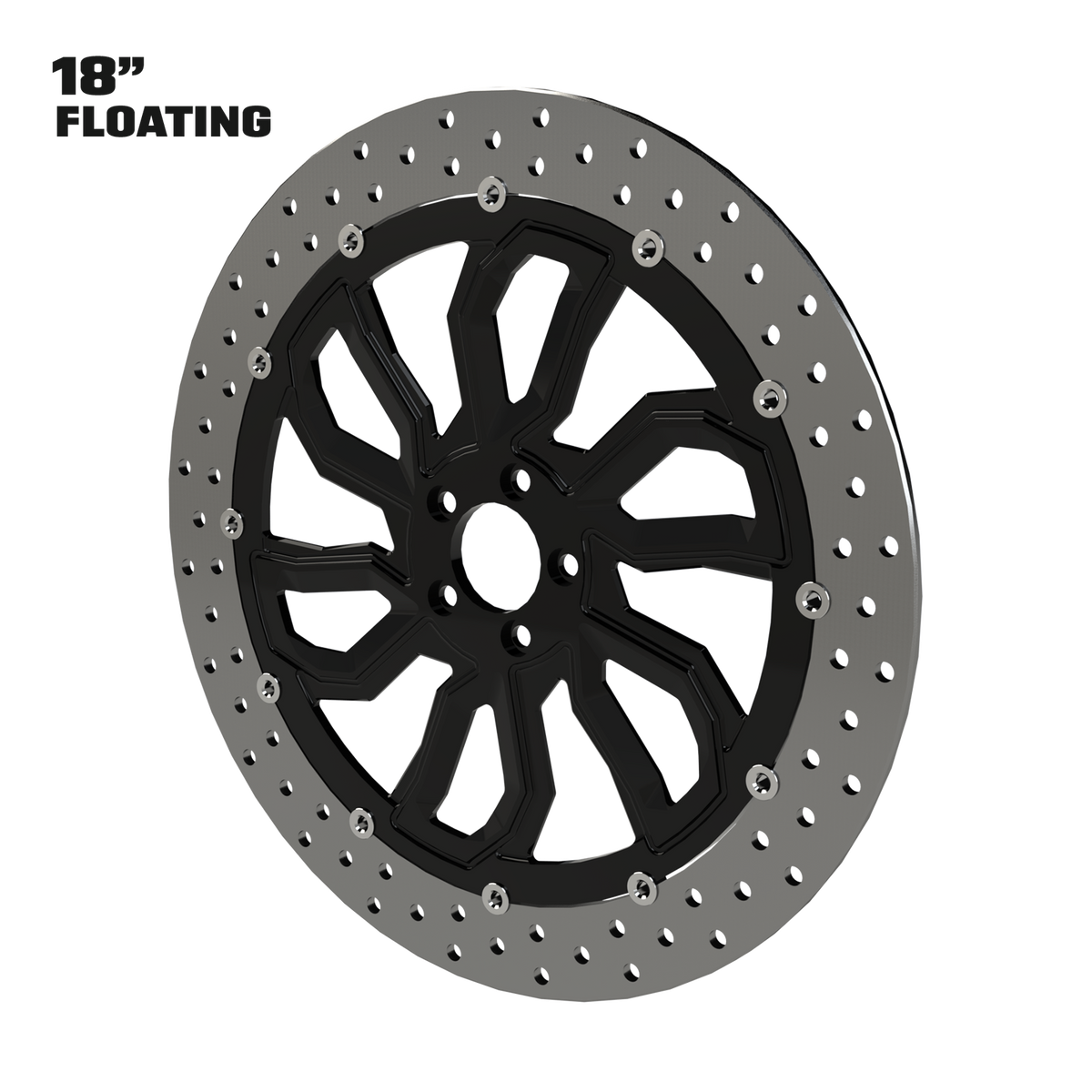 D6 18" floating rotor in black