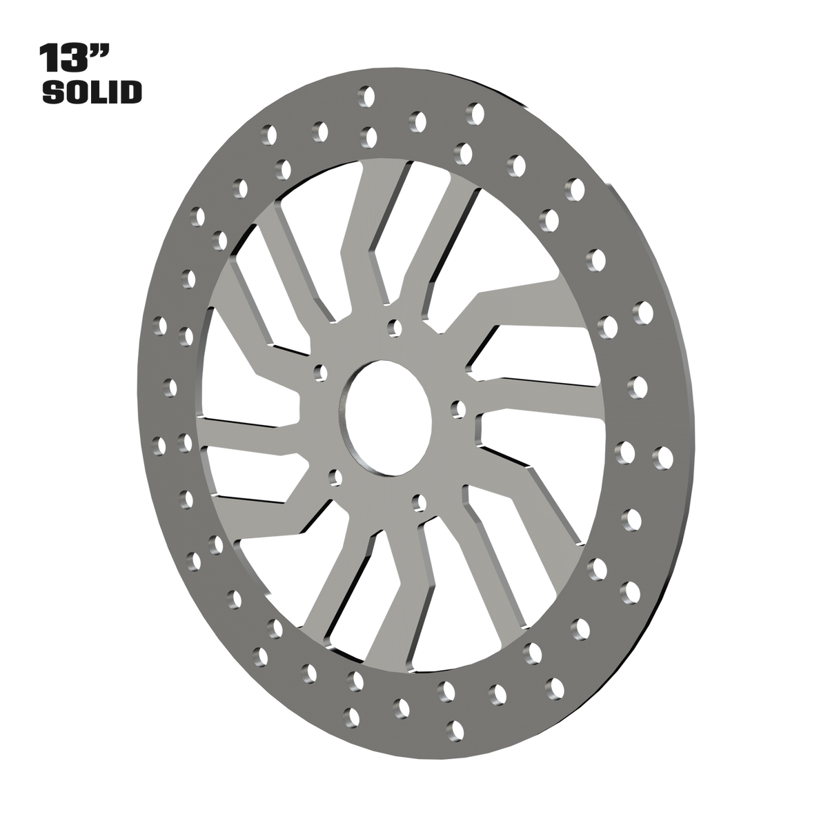 D6 13" solid rotor in polished