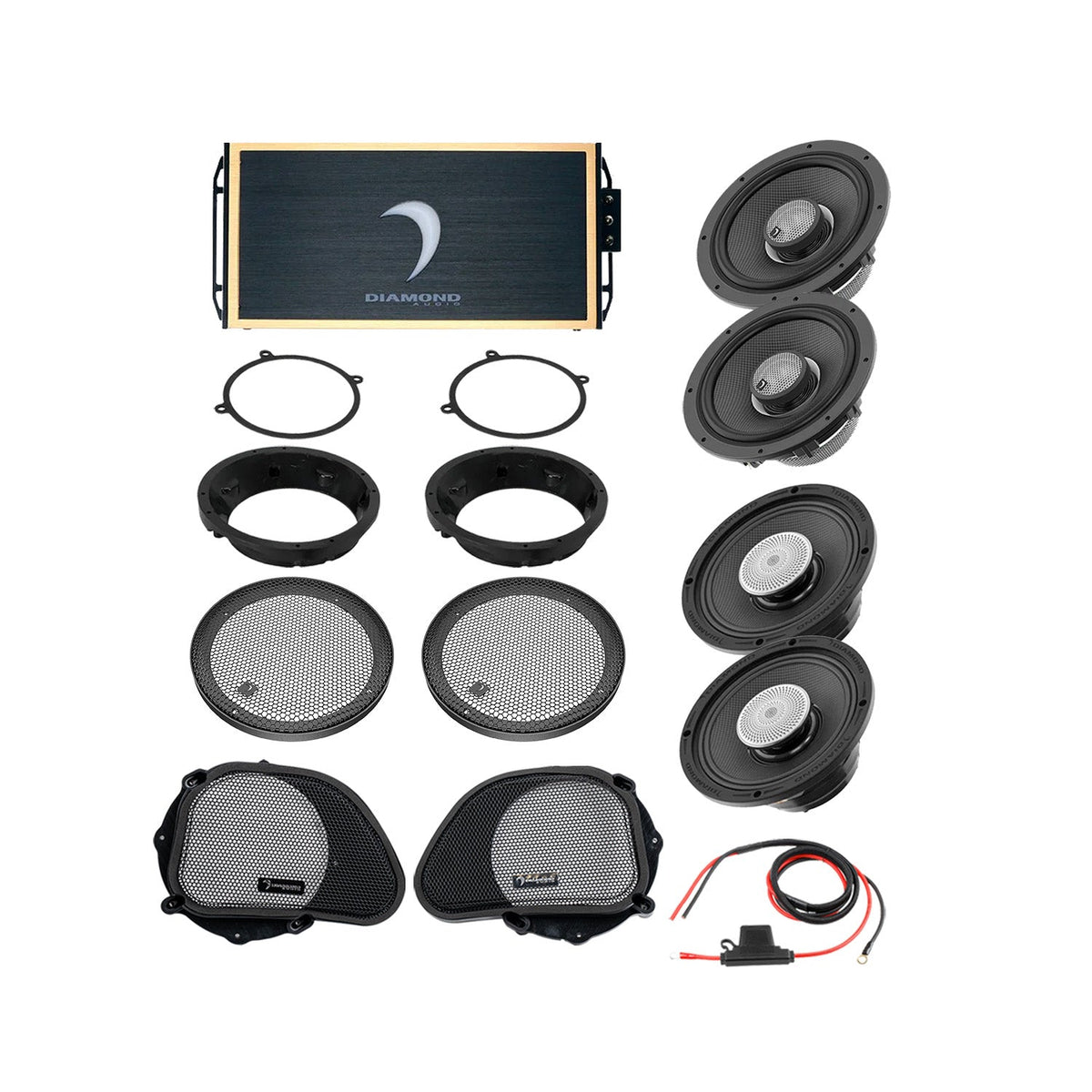 Diamond Audio 98 - 13 Harley Davidson® Road Glide 4-Speaker System - DA9813RGTP3