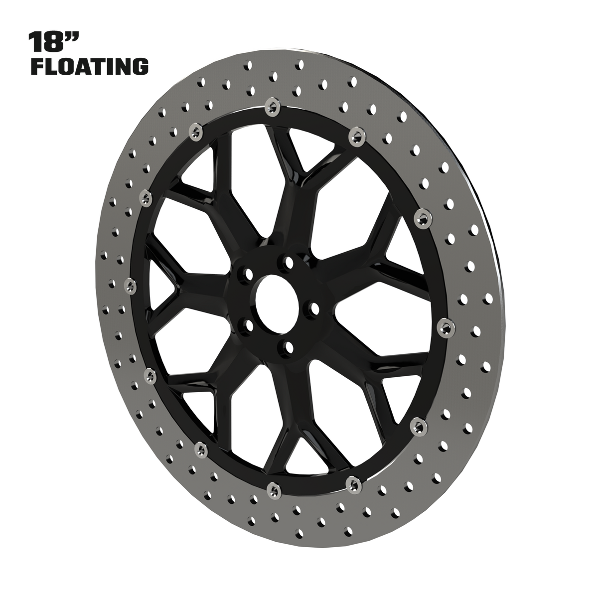Deception 18" floating rotor in black