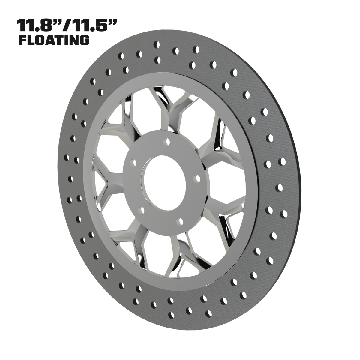Deception 11" floating rotor in polished